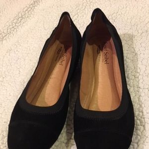 Black Suede Flats, Josef Siebel, 9.5